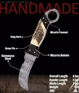 Full Tang construction of the Forged Camp Knife showing durability.